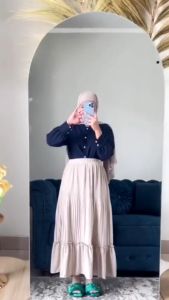 ROK SKIRT PLISKET CLARA BAHAN HYGET SUPER PREMIUM