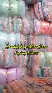 Handuk Mandi Bayi Anak Microfiber PREMIUM Impor Kuping Timbul LUCU dan Lembut ZAK37