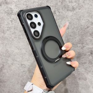 Heavy Duty Shockproof Magnetic Stand Case For Samsung Galaxy S26 Plus S25 S24 Ultra Wireless Charging Translucent Frosted Cover