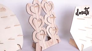 Wooden Donut Wall For Parties Birthdays Weddings Doughnut Bracket Party Candy Donut Rack Wooden Stand Display Rack Cake Shop Supplies Decoration