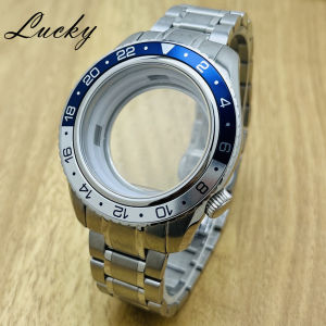 44mm Blue Watch Bezel Case Strap Fit 32mm Dial For GS Grand GMT NH34 NH35 NH36 4R35   Automatic Movement Sapphire Mod Parts