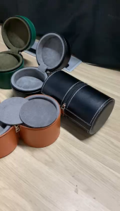 Roll_n_Rotate era watch storage bag round watch portable bag travel portable watch bag flannelette jewelry storage ring cuff