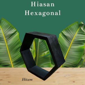 Rak Dingding Hexagonal Hiasan Dingding Aesthetic Rak Dingding Kayu