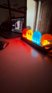 Pac Man Lampu Malam Night Light USB Battery Pacman Display Hadiah Kado Ultah