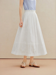 INMAN | Yellow Pleated Hem Skirt