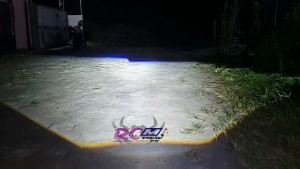 Lampu projektor Biled 3inch blue lens super terang projie led motor mobil berkualitas cahaya melebar luas