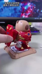Iron Capybara Mecha Magnetic Figure | DIY Mix & Match Armored Toy with Weapons & Premium Finish