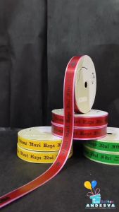 Pita Ribbon Idul Fitri / Pita Roll Selamat Hari Raya Idul Fitri / Pita Parcel Lebaran / pita kado
