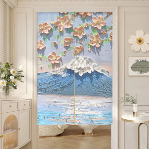 French Cream Style Door Curtain and Partition Curtain Bedroom and Household Punch-Free Half Short Curtain Kitchen Bathroom Covering Cloth Curtain