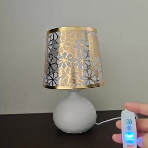 Đèn Bàn Vải Hiện Đại Có Công Tắc Điều Khiển Bằng Dây USB Ánh Sáng Màu Ấm Phòng Ngủ Bàn Cạnh Giường Ngủ Trang Trí Đèn Ngủ Có Thể Điều Chỉnh Độ Sáng