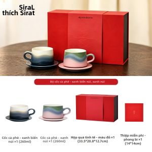 Spiral | Cốc Sứ Cà Phê Men Dưới Cho Cặp Đôi Đám Cưới