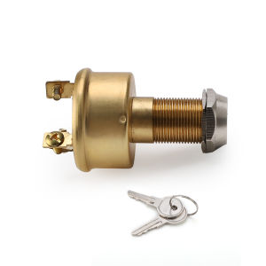 New 15AMP Brass Ignition Starter Switch Brass 3 Terminals 3 Positions Heavy Duty Off On Start for Marine Car Rv High Quality