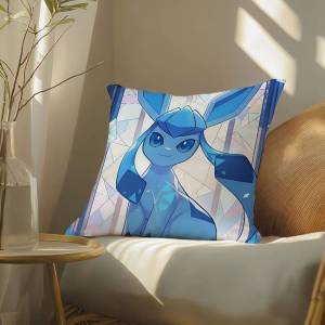 Bandai | Pokemon Anime World Map Plush Pillow Cover Soft Short Plush Cushion Cover For Sofa Bedroom Home Decor Gift