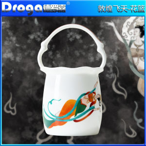 DeRuoJia Ceramic Chopsticks Holder Kitchen Storage Rack Spoon Bucket Mounted Utensil Basket Home Organization Accessory