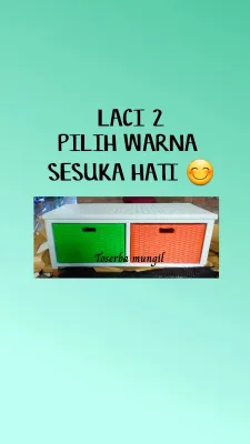 (Bayar ditempat/COD) lemari minimalis 2 laci lemari rotan sintetis rak tv bufet tv rotan sintetis