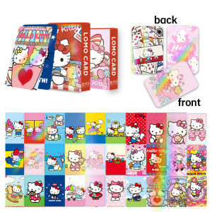 30pcs Boxed Sanrio Hello Kitty Kuromi Melody Cinnamonroll Kids Cartoon Laser Cards Anime Collecting Game Cards Gift Photo Cards