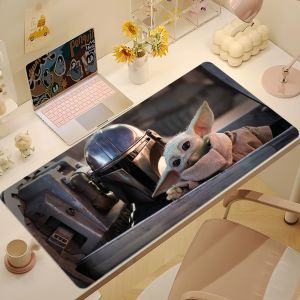 Star Wars | Kawaii Y-Yoda Grogu Mouse Pad Non-slip Thickened MousePad Student Gaming Cushion Large Writing Lockedge Office