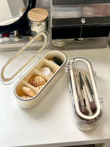 Desktop Makeup Brush Storage Box Dustproof Fancy Powder Puff Beauty Blender Drying Rack Face Powder Blush Eyebrow Pencil