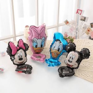 20/40/60PCS Cartoon Mickey Mouse Wrist Aluminum Film Balloon Inflatable Kindergarten Small Gift Childrens Toy Baby Shower