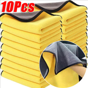 10/30Pcs 30cm Microfiber Towel / Double Sided Super Absorbent Cleaning Cloth / Car Care Drying Cloths / Window Cleaning Tools / Car Wash Towel