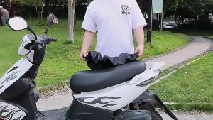 Motorcycle Seat Cushion Cover PU Leather Cushion Sunscreen Cover Waterproof Elastic Motorcycle Seat Accessories Protection Dekk