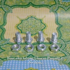 Baut  Siku Lubang ukuran panjang 15 X 1 Cm 5PCS