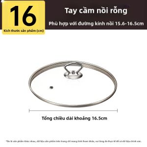 DEMING | Nắp Đậy Chảo Kính Chống Nhiệt và Hấp Phù Hợp Toàn Diện