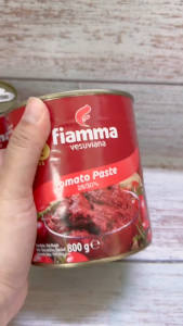 FIAMMA -- LON LỚN 800g -- CÀ CHUA XAY NHUYỄN SX Ý VESUVIANA Tomato Paste