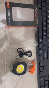 JY LED Flashlight Work Light Rechargeable COB Light Portable Flashlight Outdoor Camping Light Corkscrew