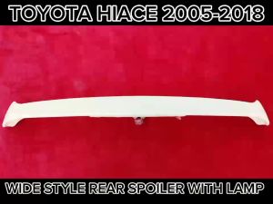 TOYOTA HIACE (WINDOW VAN) 2005-2018 WIDE STYLE REAR TRUNK ROOF SPOILER WITH LAMP ABS SKIRT LIP BODYKIT