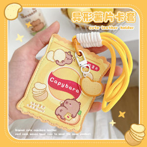 Leather Protective Case for Campus ID Card Student Meal Card Access Control Card Holder Womens Style New Model Business Card Sleeve