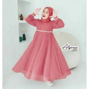 GAMIS LEBARAN/GAMIS ALYANA KID/MODEL TERBARU 2024/GAMIS KOMBINASI/GAMIS ANAK PEREMPUAN