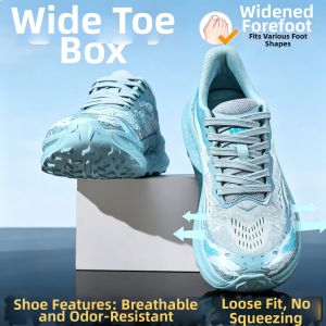 CVPAJ | Wide Toe Summer Breathable Mesh Running Shoes Purple