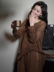 DANTING | Vintage Stylish Knit Top and Trousers Set
