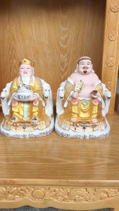 [C10] Tượng Tài Địa Sứ Đức Hóa Hàng Nhập Khẩu Cao Cấp Màu Vàng 2 cỡ Cao 22cm Và 27cm.