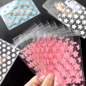 50pcs 8*10cm Ins Star Self Sealing Bag PC Transparent Opp Bag Jewelry Gift Packaging Bags