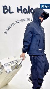 Bộ Thu Đông Bé Trai 2-9 Tuổi (8-38Kg) BL HALO Set Đồ Áo Khoác Gió Quần Gió Bé Trai Phong Cách Cá Tính Giữ Ấm QDG27AKG13