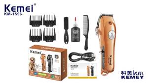 Kemei | Kemei KM-1596 Professional Pet Shaver USB Charging Intelligent Adjustable Dog Hair Electric Push Clipper Styling Pusher