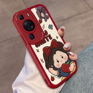 Cute Snow White Cartoon Phone Case for Huawei Pura80 P60Pro P40 P30/P20 70Ultra P50E Full Lens Coverage Anti-Fall Fashionable