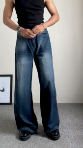 JINISO Oversize Baggy Loose Jeans Pria 689