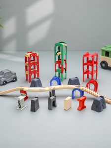 Educational DIY Train Track Toy Accessories Bridge Support