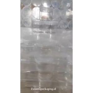 Toples 300 400 500 750 1000 1300ml  Bening Jar Silinder Bening Pet - Harga Per Ball Isi 50 Pcs