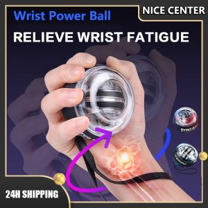 LED Wrist Power Hand Ball Hand Muscle Force Trainer Gyroscope Vibrating balls Gyro Powerball Gyrobal Training Ball gyroscopic wrist ball exercise Strength Training Equipment men Hand strengtheners