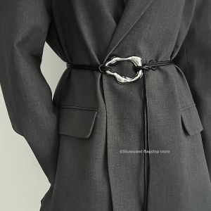 Womens Waist Chain Accessory Decorative Long Belt Rope for Skirts down Jackets Durable PU Material Fashionable Trendsetter