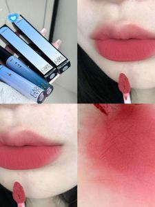 Tender Sister Moonlight Powder-Blue Bottle Lip Lacquer Matte Finish Lipstick Female Lip Gloss Water Feeling Non-Lip Gloss Student No Stain on Cup