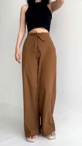 ALOHA Giselle Pants 701 - Celana Panjang Wanita Highwaist Pants Tali Depan - Long Straight Pants