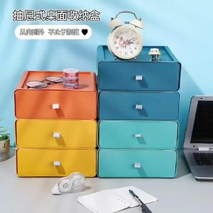 Borong365 Stackable Table Top Mini Drawer Rak Alat Tulis Desk Organizer Kotak Penyimpanan Stationery Storage Box Shelf