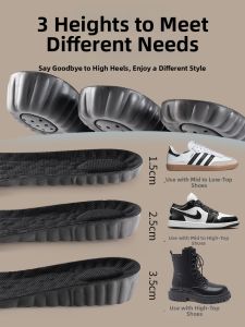 ZHIHAOEN | Height Increasing Soft Insoles for Short Men and Women Black