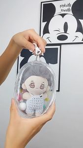 17cm doll storage bag PVC blind box keychain transparent storage waterproof bag