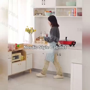 【24 Hours Shipped】Sideboard Cabinet Kitchen Side Cabinet Microwave Oven Storage Cabinet 6 Door Kitchen Cabinet Oraganizer